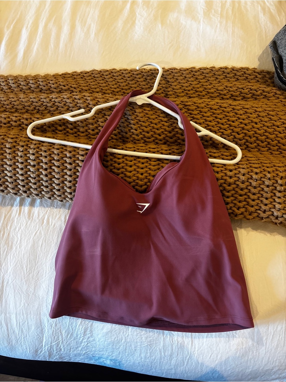 Gymshark Maroon Halter Croptop